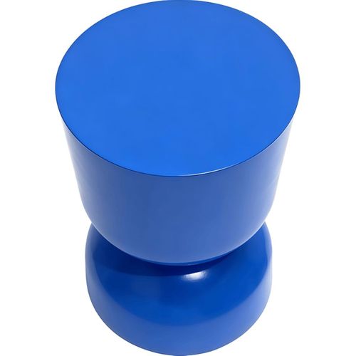 Bout De Canapé En Résine Bleu Brillant D.32 Cm - Tilda