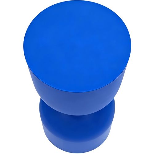 Bout De Canapé En Résine Bleu Mat D.25 Cm - Ori