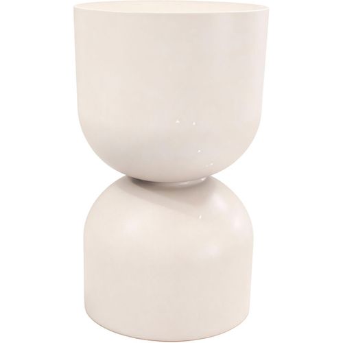 Bout De Canapé En Résine Beige Mat D.25 Cm - Ori