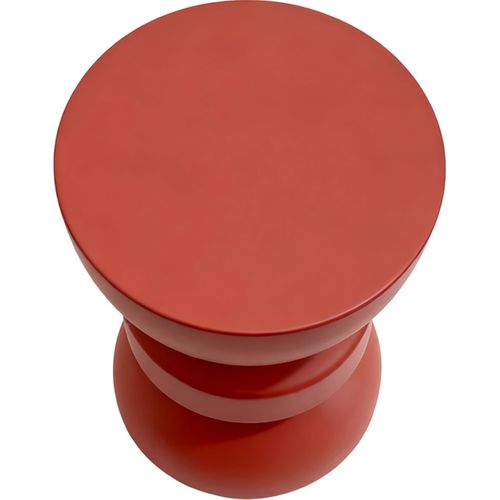 Bout De Canapé En Résine Terracotta Mat D.32 Cm - Elin