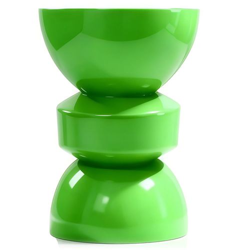 Bout De Canapé En Résine Vert Brillant D.32 Cm - Elin