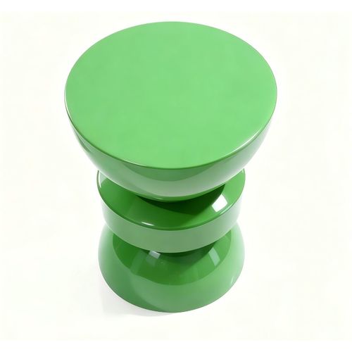 Bout De Canapé En Résine Vert Brillant D.32 Cm - Elin