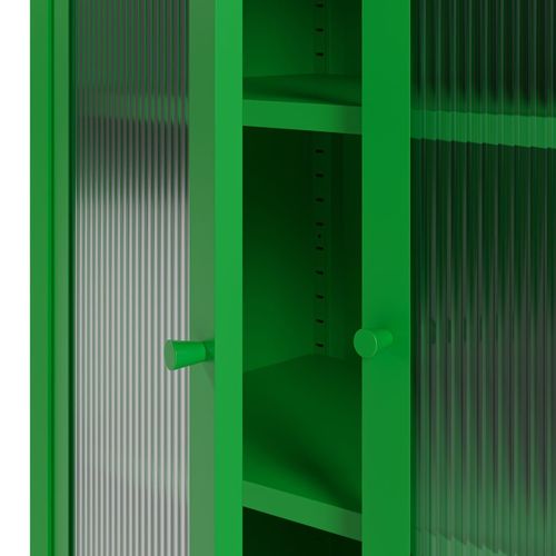 Buffet 2 Portes En Métal Vert Électrique 70 Cm - Ysia