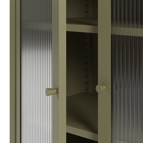 Buffet 2 Portes En Métal Vert 70 Cm - Ysia