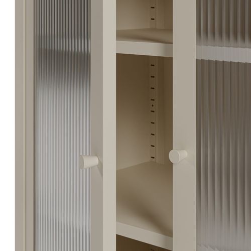 Buffet 2 Portes En Métal Beige 70 Cm - Ysia