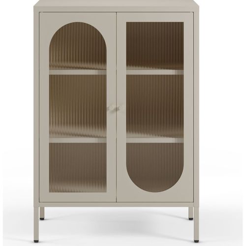 Buffet 2 Portes En Métal Beige 70 Cm - Ysia