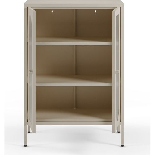 Buffet 2 Portes En Métal Beige 70 Cm - Ysia