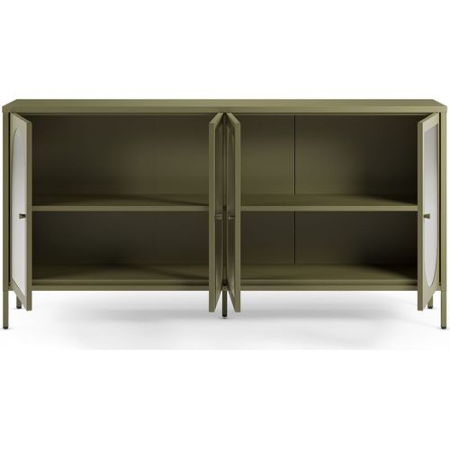 Buffet 4 Portes En Métal Vert 160 Cm - Ysia