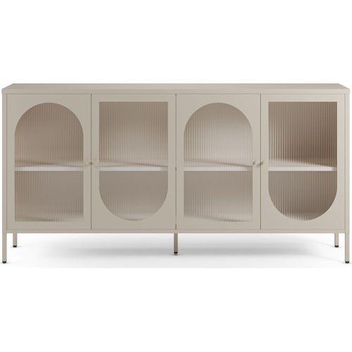 Buffet 4 Portes En Métal Beige 160 Cm - Ysia