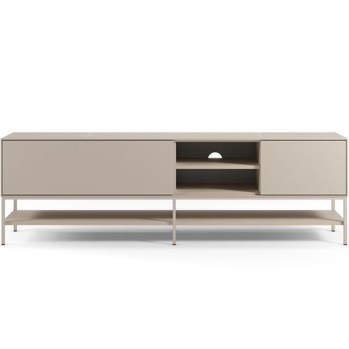 Meuble TV 2 Portes 2 Niches Beige 180 Cm - Zara
