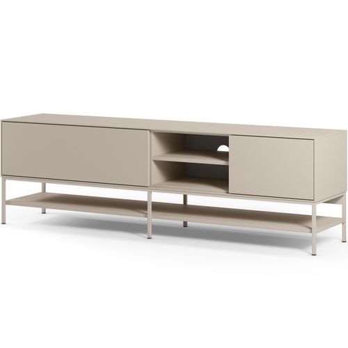 Meuble TV 2 Portes 2 Niches Beige 180 Cm - Zara