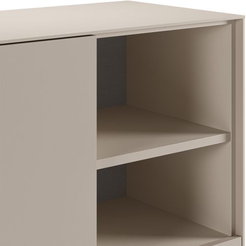 Buffet Haut 2 Portes 2 Niches Beige 90 Cm - Zara