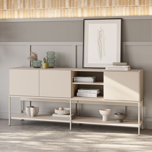 Buffet 3 Portes 2 Niches Beige 180 Cm - Zara