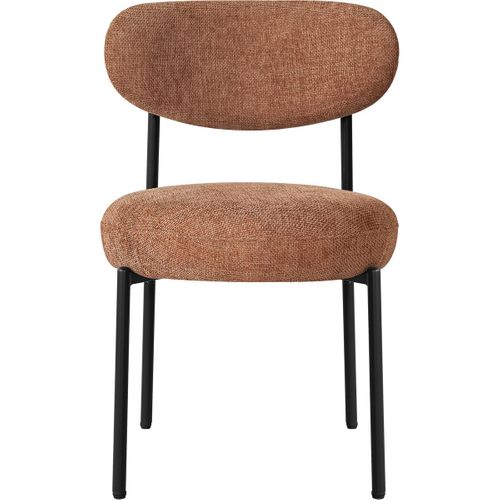 Lot De 2 Chaises De Salle à Manger En Tissu Chenille Terracotta - Orla