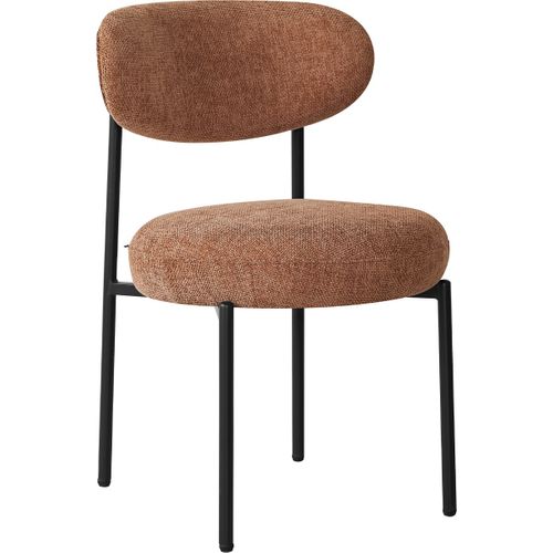 Lot De 2 Chaises De Salle à Manger En Tissu Chenille Terracotta - Orla