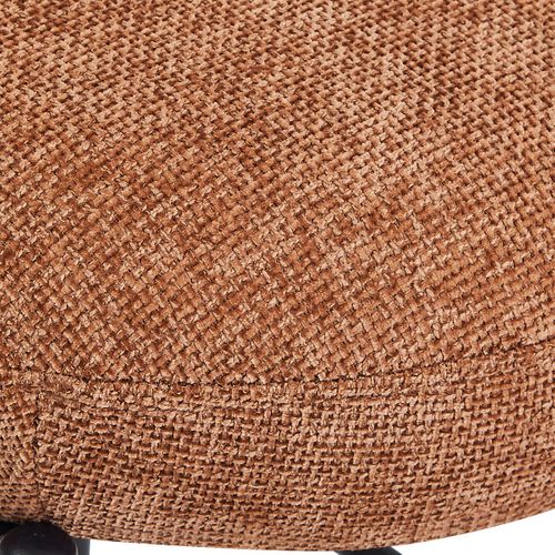 Lot De 2 Tabourets De Bar En Tissu Chenille Terracotta - Orla