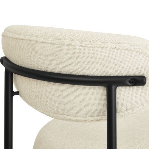 Lot De 2 Tabourets De Bar En Tissu Chenille Beige - Orla
