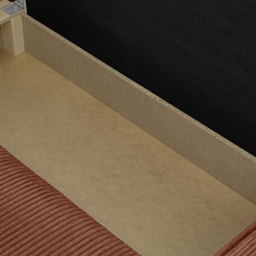 Canapé D'angle Convertible Réversible 4 Places En Velours Côtelé Rouille - Livia