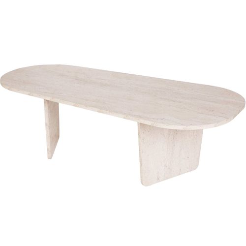 Table Basse Organique Effet Travertin 130 Cm - Ceane