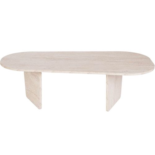 Table Basse Organique Effet Travertin 130 Cm - Ceane