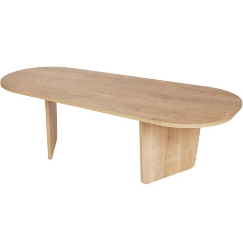 Table Basse Organique Effet Chêne Clair 130 Cm - Ceane