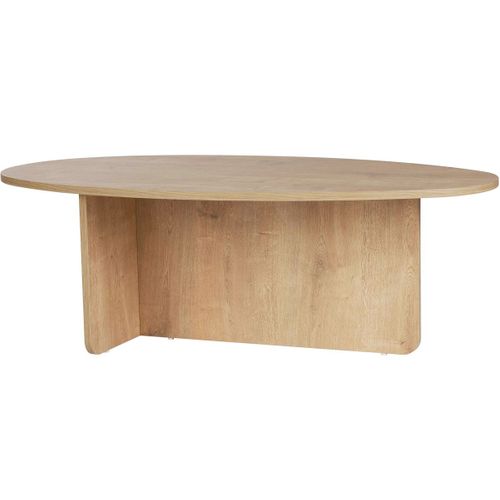 Table Basse Organique Effet Chêne Clair 120 Cm - Nira