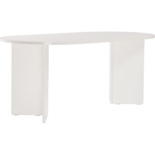 Table à Manger Ovale Blanche 8 Pers. 180 Cm - Suna