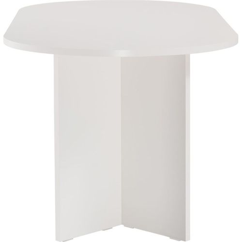 Table à Manger Ovale Blanche 8 Pers. 180 Cm - Suna