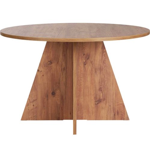 Table à Manger Ronde Effet Bois 5 à 6 Pers. D.120 Cm - Norae
