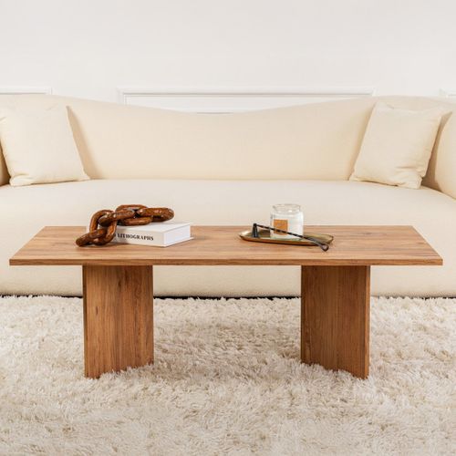 Table Basse Rectangulaire Effet Bois 119 Cm - Taona