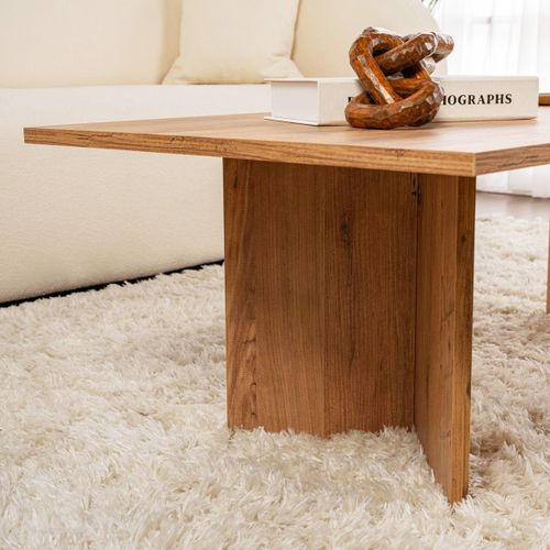 Table Basse Rectangulaire Effet Bois 119 Cm - Taona