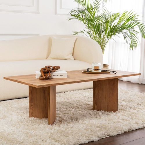 Table Basse Rectangulaire Effet Bois 119 Cm - Taona