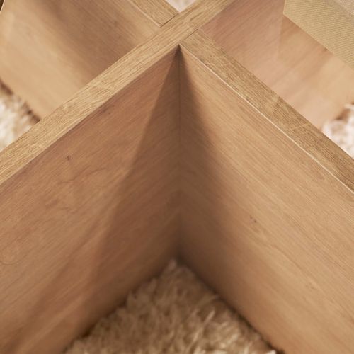 Table Basse Ronde Effet Chêne Clair Et Verre D.75 Cm - Eolia