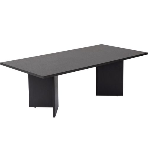 Table Basse Rectangulaire Effet Bois Noir 119 Cm - Taona