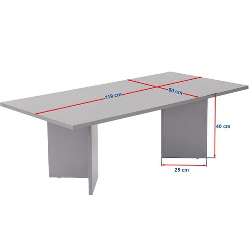 Table Basse Rectangulaire Effet Chêne Foncé 119 Cm - Taona