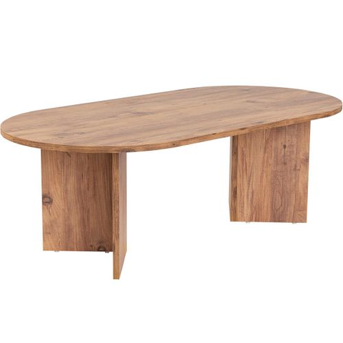 Table Basse Ovale Effet Bois 119 Cm - Orane
