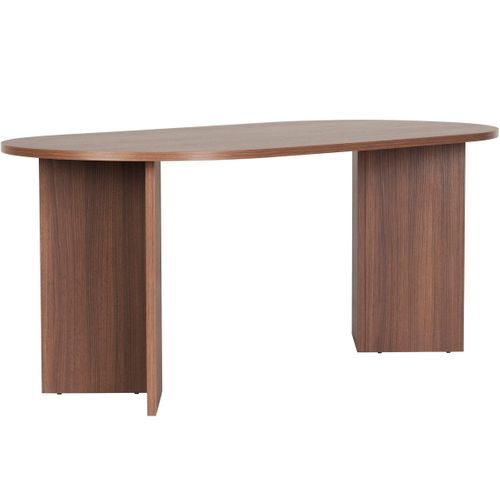 Table à Manger Ovale Effet Noyer 8 Pers. 180 Cm - Suna