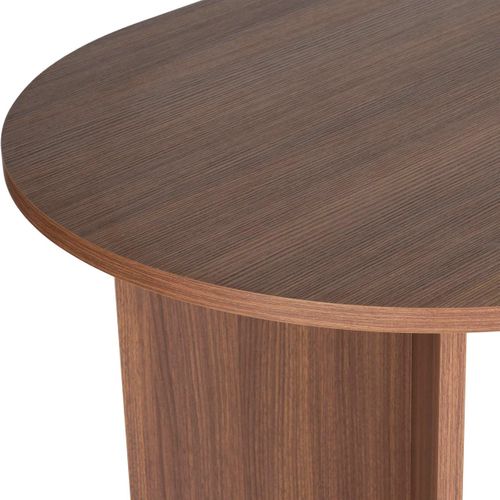 Table à Manger Ovale Effet Noyer 8 Pers. 180 Cm - Suna