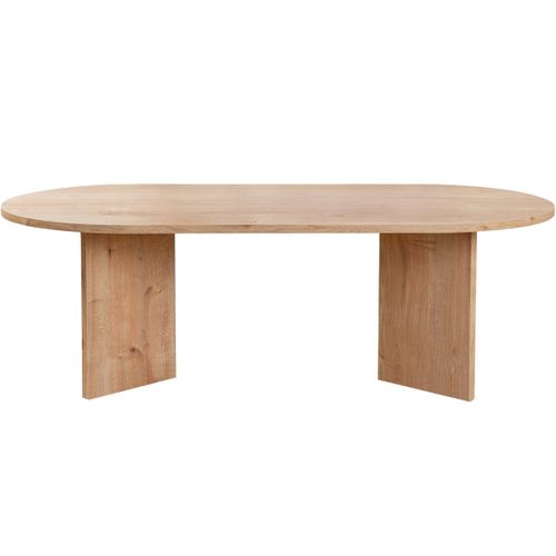 Table Basse Ovale Effet Chêne Clair 119 Cm - Orane