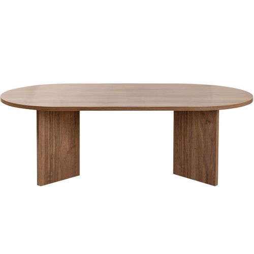 Table Basse Ovale Effet Noyer 119 Cm - Orane