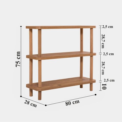 Console En Bois 3 Niveaux 80 Cm - Elina