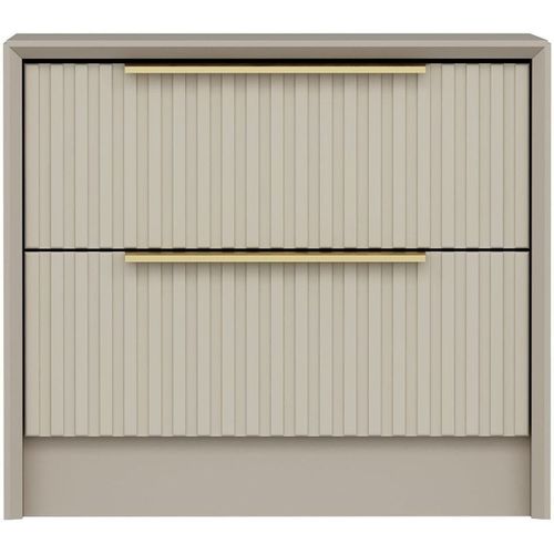 Table De Chevet 2 Tiroirs Effet Pierre 53 Cm - Orta