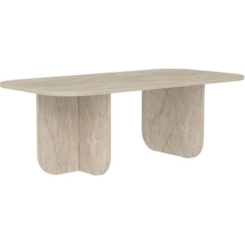 Table Basse Rectangulaire Effet Travertin 120 Cm - Ivy
