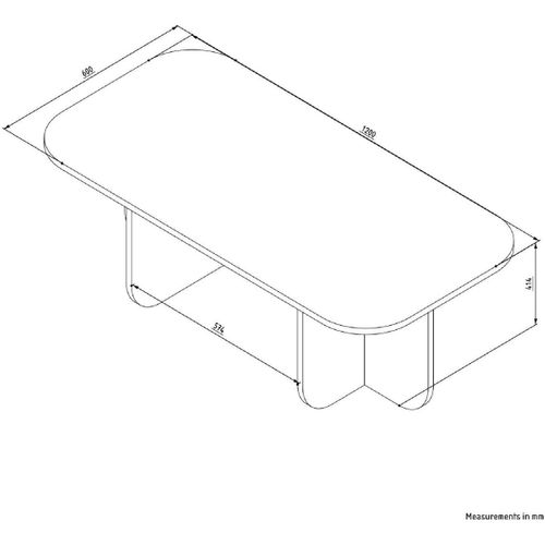 Table Basse Rectangulaire Effet Travertin 120 Cm - Ivy