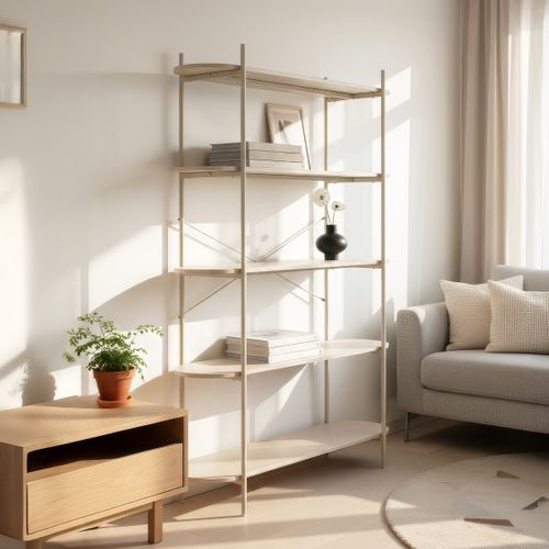 Etagère 5 Niveaux Beige 120 Cm - Vara
