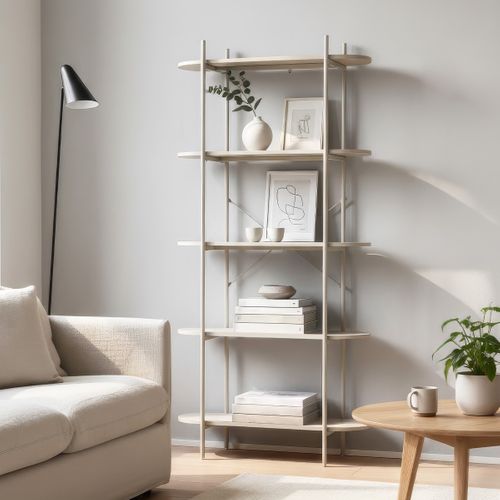 Etagère 5 Niveaux Beige 80 Cm - Vara