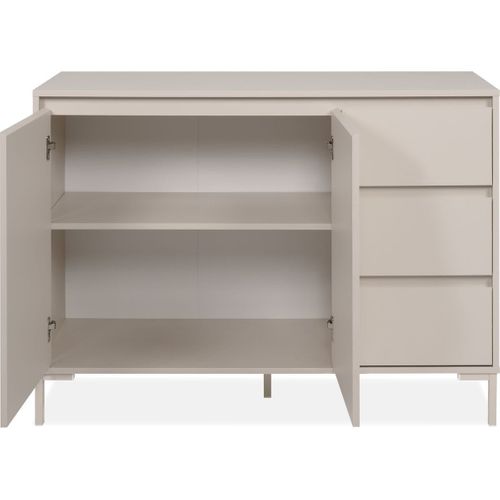 Buffet 2 Portes 3 Tiroirs Beige 120 Cm - Ronda
