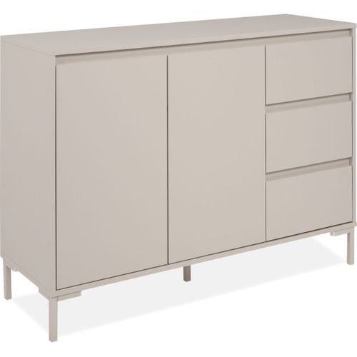 Buffet 2 Portes 3 Tiroirs Beige 120 Cm - Ronda