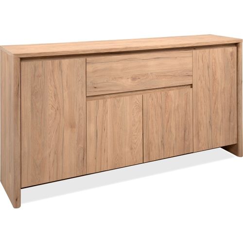 Buffet 4 Portes 1 Tiroir Effet Bois 163 Cm - Luis