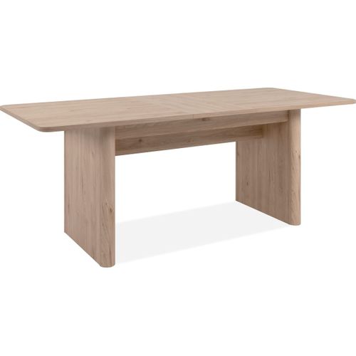 Table à Manger Extensible Rectangulaire Effet Chêne 6 à 8 Pers. 160/200 Cm - Luis